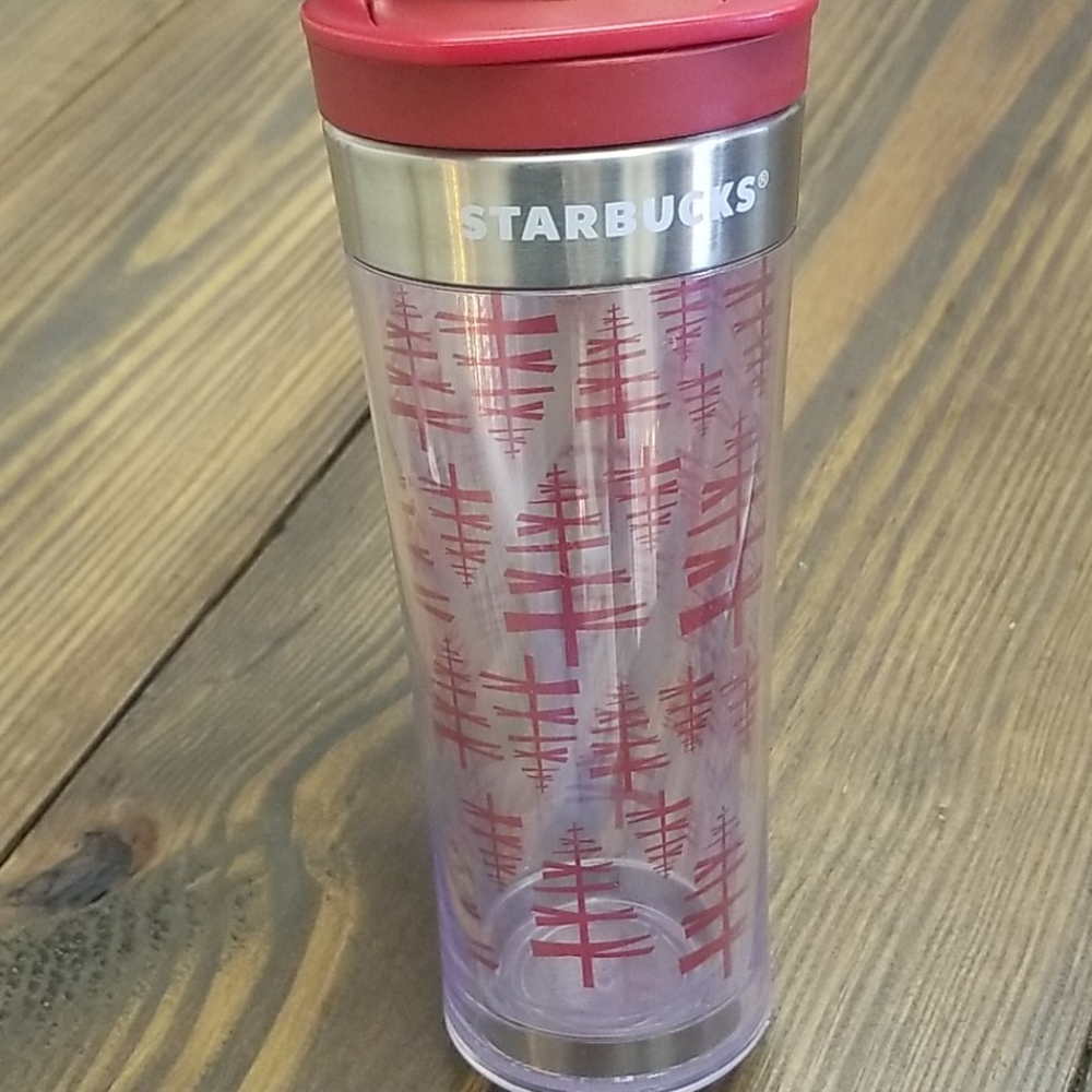 Starbucks 2009 Christmas Tree Flip Top 12oz Coffee Cup